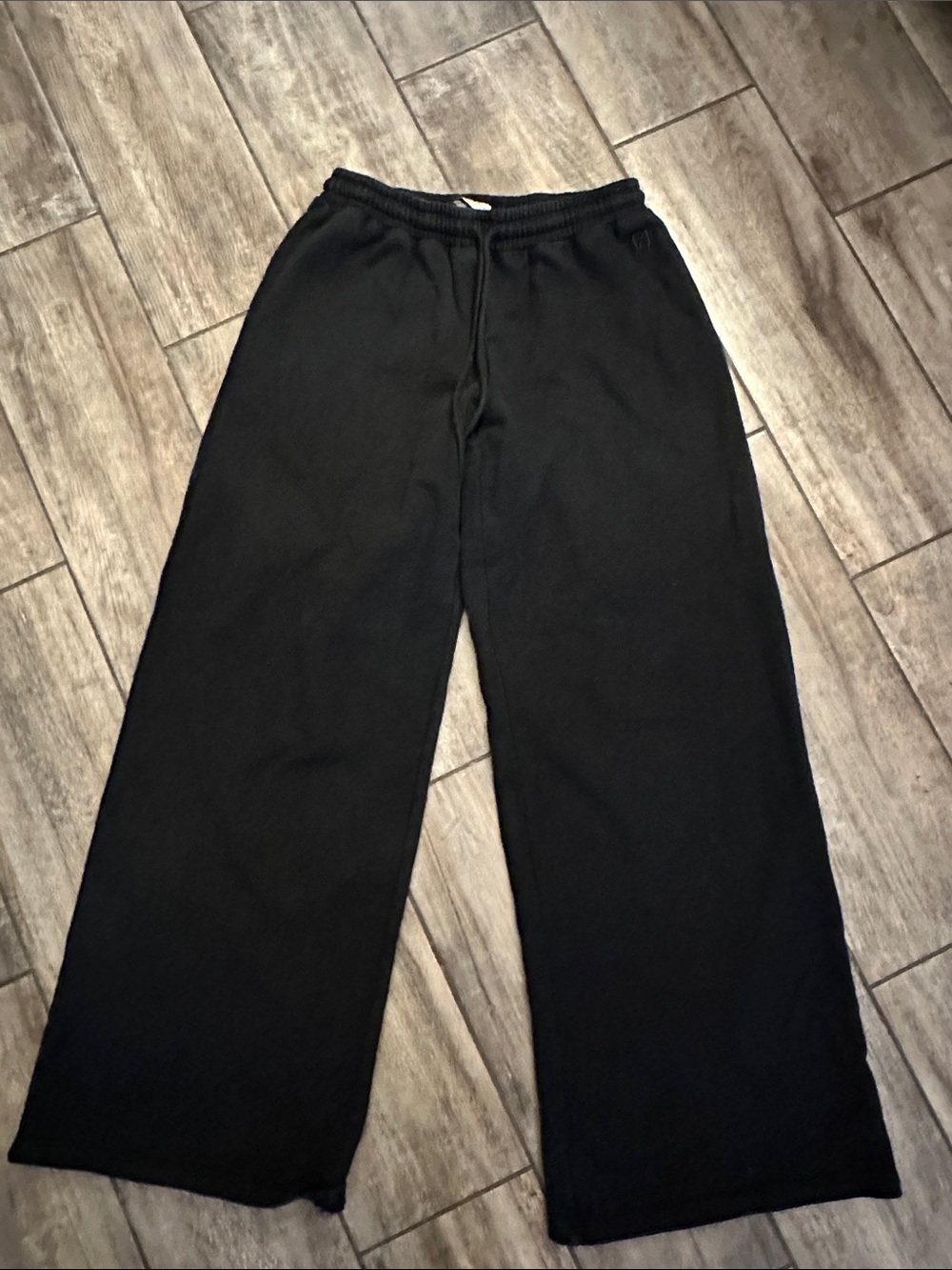 Princess Polly Men's Black Wide-Leg Joggers